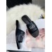 Hermes Villa Sandals In Black Calfskin