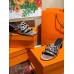 Hermes Tandem Sandals In Silver Metallic Calfskin