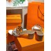 Hermes Tandem Sandals In Brown/White Lambskin