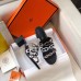 Hermes Tandem Sandals In Gold/Silver Lambskin