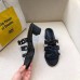 Hermes Tandem Sandals In Black Lambskin