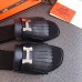 Hermes Auteuil Sandals In Black Calfskin