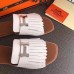 Hermes Auteuil Sandals In White Calfskin