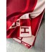Hermes Red Avalon Bayadere Throw Blanket