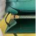 Hermes Kelly Classique To Go Wallet In Malachite Epsom Calfskin