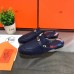 Hermes Oz Mules In Dark Blue Calfskin