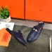 Hermes Oz Mules In Dark Blue Calfskin