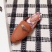 Hermes Oz Mules In Caramel Calfskin