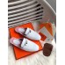 Hermes Oz Mules In White Calfskin