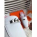 Hermes Oz Mules In White Calfskin