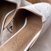 Hermes Tangeria Mules In White Calfskin