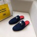 Hermes Trocadero Mules In Blue Suede