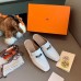Hermes Blossom Mules 60mm In White Goatskin