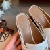 Hermes Blossom Mules 60mm In White Goatskin