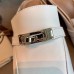 Hermes Blossom Mules 60mm In White Goatskin