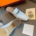 Hermes Blossom Mules 60mm In White Goatskin