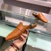 Hermes Catena Mules In Brown Calfskin