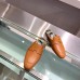 Hermes Catena Mules In Brown Calfskin