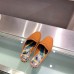 Hermes Catena Mules In Brown Calfskin
