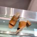Hermes Camilla Mules 60MM In Brown Calfskin