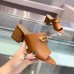Hermes Camilla Mules 60MM In Brown Calfskin