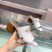 Hermes Camilla Mules 60MM In White Calfskin