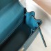 Hermes Kelly 32cm Bag In Blue Jean Clemence Leather GHW