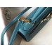 Hermes Kelly 32cm Bag In Blue Jean Clemence Leather GHW