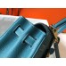 Hermes Kelly 32cm Bag In Blue Jean Clemence Leather GHW