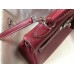 Hermes Kelly 32cm Bag In Bordeaux Clemence Leather PHW