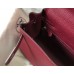 Hermes Kelly 32cm Bag In Bordeaux Clemence Leather PHW