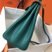 Hermes Kelly 32cm Bag In Malachite Clemence Leather GHW