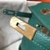 Hermes Kelly 32cm Bag In Malachite Clemence Leather GHW