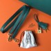 Hermes Kelly 32cm Bag In Malachite Clemence Leather GHW