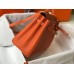 Hermes Kelly 32cm Bag In Orange Clemence Leather GHW