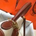 Hermes Kelly 32cm Bag In Toile Canvas With Barenia Leather