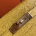 Hermes Kelly 32cm Bag In Yellow Clemence Leather GHW