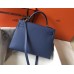 Hermes Kelly 32cm Bag In Blue Agate Epsom Leather GHW