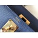 Hermes Kelly 32cm Bag In Blue Agate Epsom Leather GHW