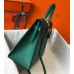 Hermes Kelly 32cm Bag In Vert Vertigo Epsom Leather GHW