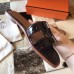 Hermes Oran Sandals In Burgundy Shiny Niloticus Crocodile