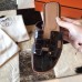 Hermes Oran Sandals In Burgundy Shiny Niloticus Crocodile