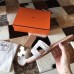 Hermes Oran Sandals In Himalaya Matt Niloticus Crocodile