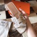 Hermes Oran Sandals In Himalaya Matt Niloticus Crocodile