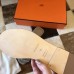 Hermes Oran Sandals In Grey Shiny Niloticus Crocodile