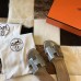 Hermes Oran Sandals In Grey Shiny Niloticus Crocodile