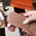 Hermes Oran Sandals In Pink Shiny Niloticus Crocodile