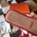 Hermes Oran Sandals In Rose Scheherazade Shiny Niloticus Crocodile