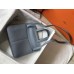 Hermes Halzan 31cm Bag In Blue Lin Clemence Leather