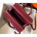 Hermes Halzan 31cm Bag In Bordeaux Clemence Leather